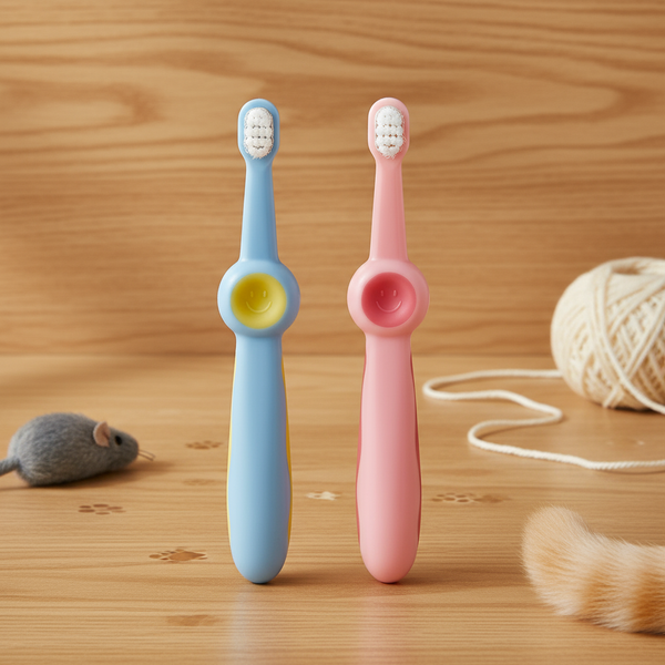 Cat Soft Bristle Toothbrush - Gentle Oral Care, Anti-Shedding Bristles