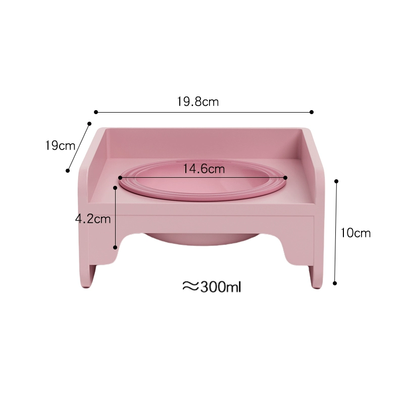 Square Dual-Ceramic Cat Bowl Set - Anti-Tip, Leak-Proof