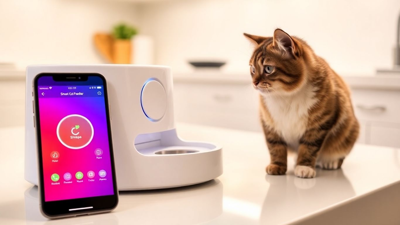 Comparing smart cat feeders with app and voice control features