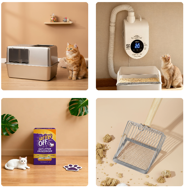 Cat Litter Box Deodorization Kit (w/ Optional Air Purifier)