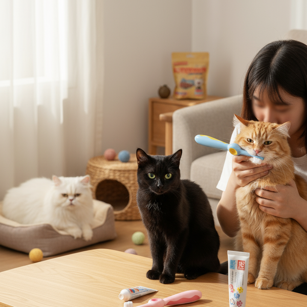 Cat Soft Bristle Toothbrush - Gentle Oral Care, Anti-Shedding Bristles
