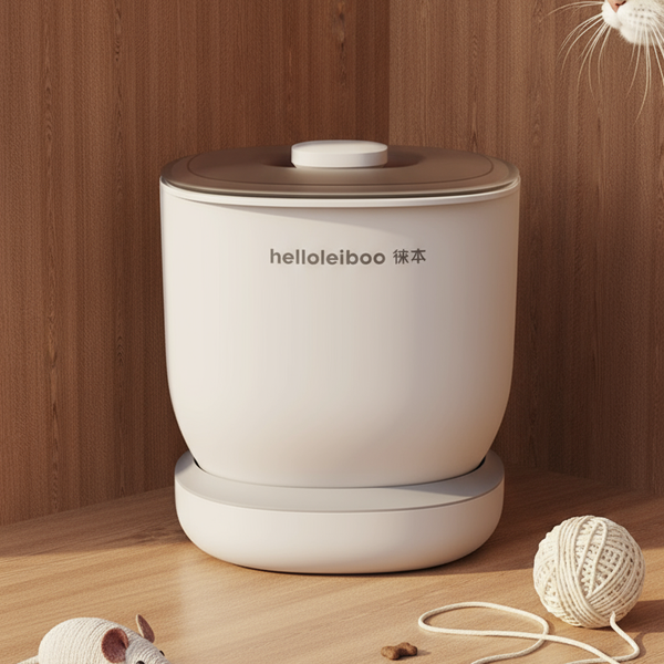 Cat Food Storage Container - Rotatable, Airtight, Anti-Tamper