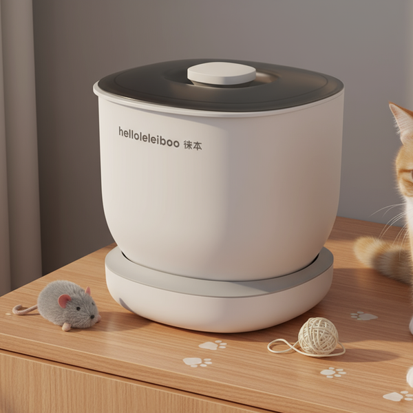 Cat Food Storage Container - Rotatable, Airtight, Anti-Tamper