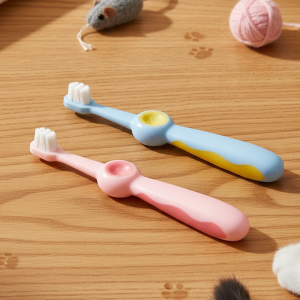 Cat Soft Bristle Toothbrush - Gentle Oral Care, Anti-Shedding Bristles
