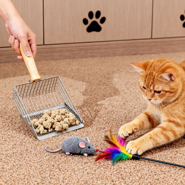 Metal Cat Litter Scoop (Non-Stainless Steel)