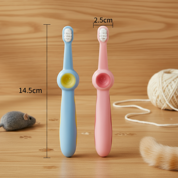 Cat Soft Bristle Toothbrush - Gentle Oral Care, Anti-Shedding Bristles