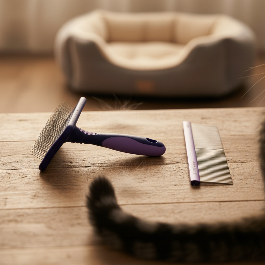 Pet Comb Set (Soft Pin Comb + Rake Comb)