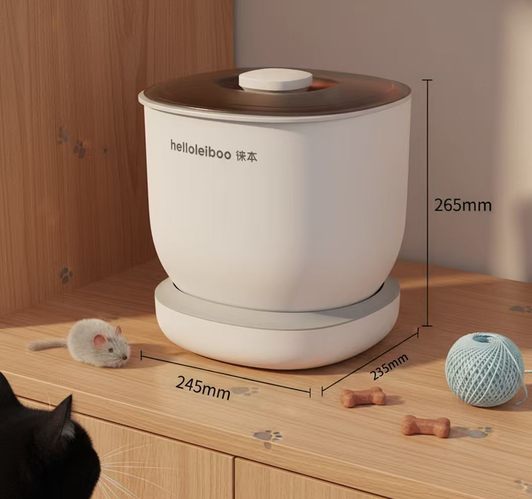Cat Food Storage Container - Rotatable, Airtight, Anti-Tamper