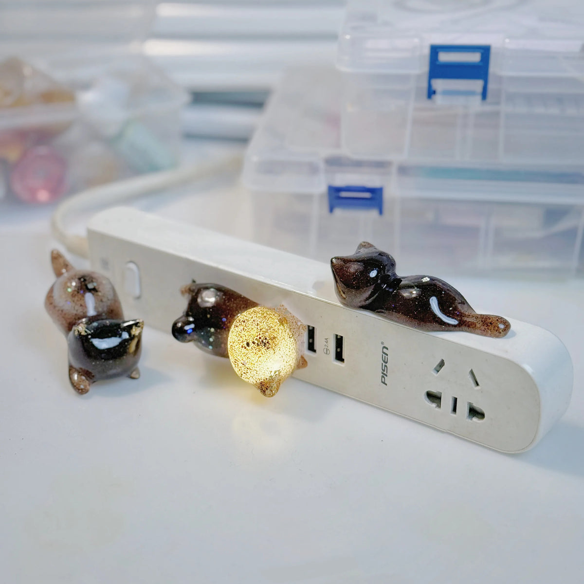 Handmade Coffee Ground Night Light