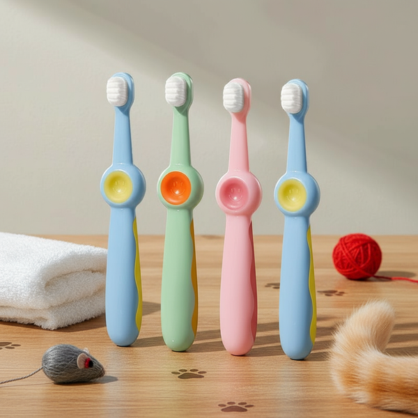 Cat Soft Bristle Toothbrush - Gentle Oral Care, Anti-Shedding Bristles