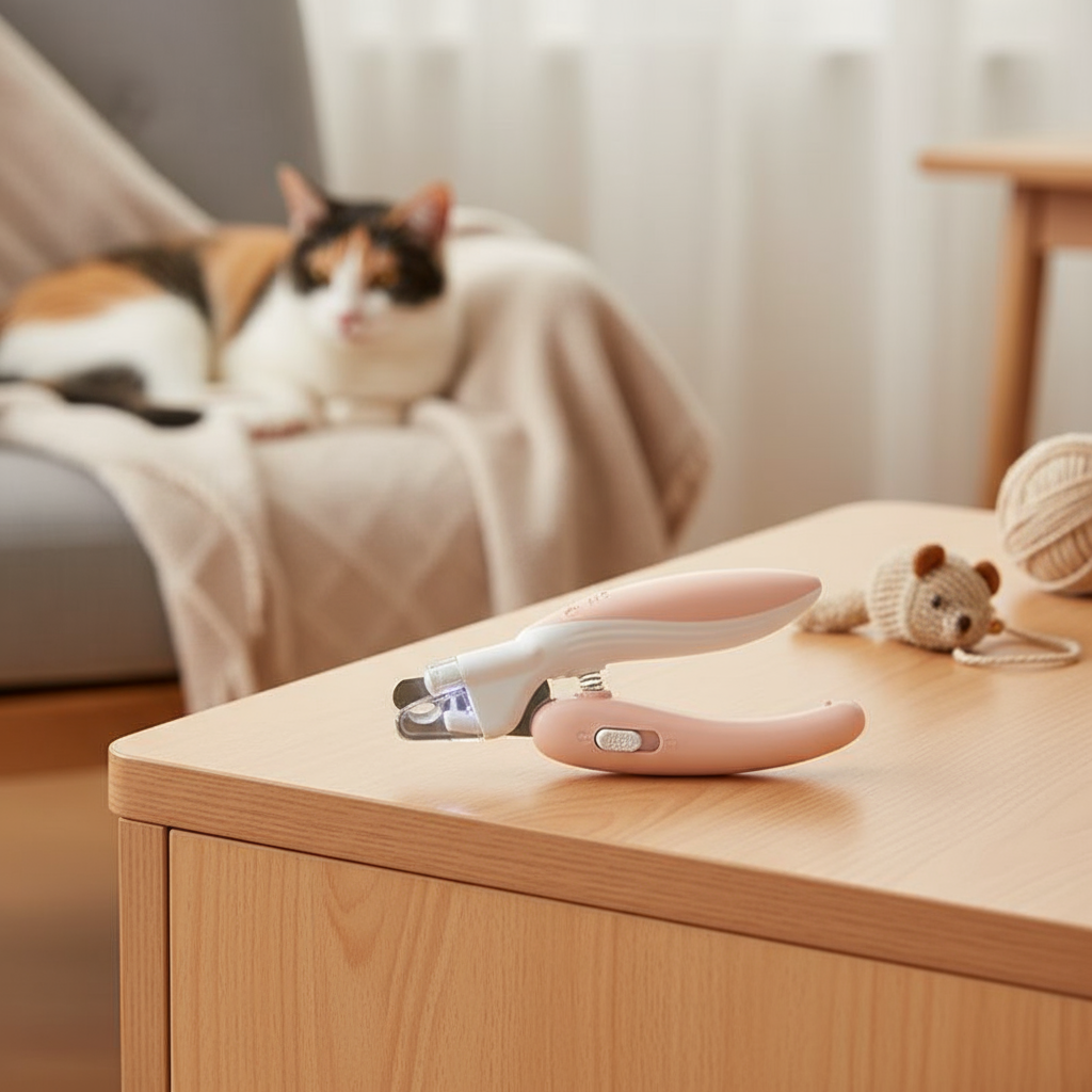 Whale-Shaped LED Pet Nail Clipper