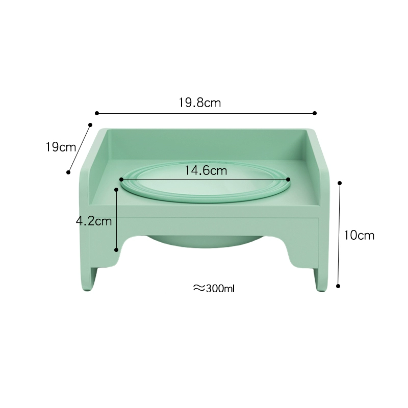 Square Dual-Ceramic Cat Bowl Set - Anti-Tip, Leak-Proof