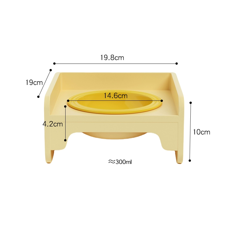 Square Dual-Ceramic Cat Bowl Set - Anti-Tip, Leak-Proof